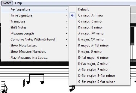 Convert Midi to Sheet Music - Midi Sheet Music - Choosing the Key Signature