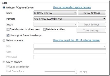 Debut Video Capture Software-video recorder-recording options