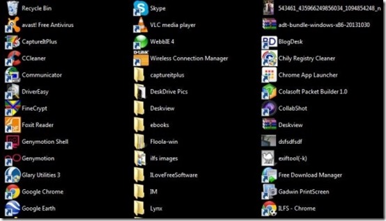 DeskView- arrange desktop icons-list view