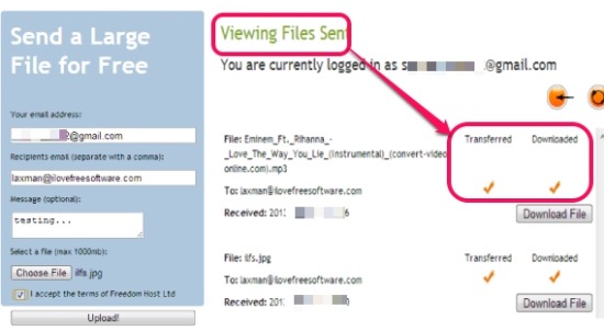 File Shift- send large files online