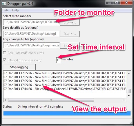 Free Folder Monitoring Software - DirLogger - How to run it