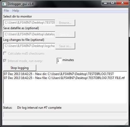 Free Folder Monitoring Software - DirLogger