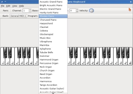 Free Linux for kids - DoudouLinux - Virtual MIDI Piano Keyboard