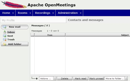 Free Web Conference Software - OpenMeetings - Interface