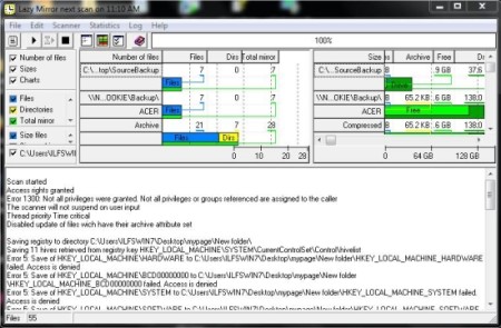 Free mirror software - LazyMirror - Interface