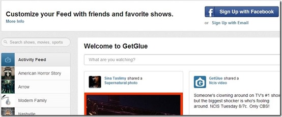 GetGlue-Getglue-home page