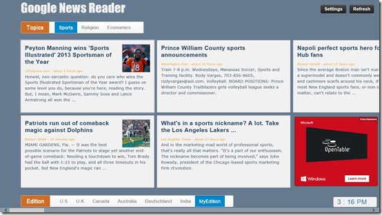 Google News - Reader- Personalized news
