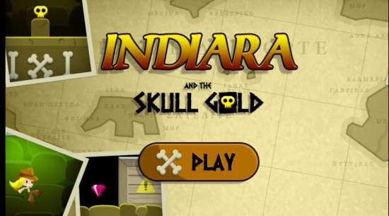 Indiara And The Skull Gold- Main screen