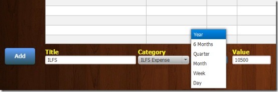 Nubage Expenses Calculator- add expense items