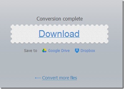 Online Video Converter- save the output media file