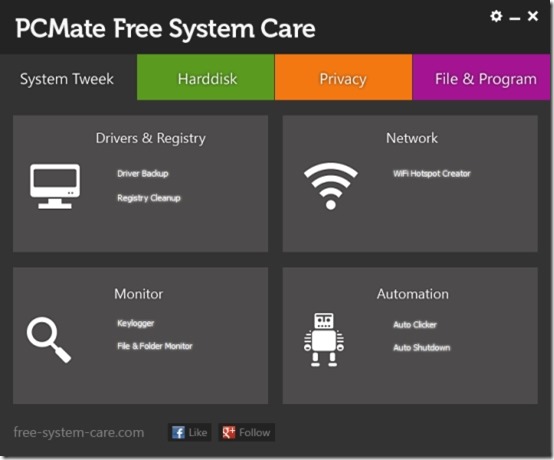 PCMate Free System Care