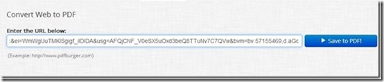 PDF Burger-website to pdf-add URL