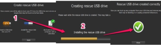 Panda Cloud Cleaner rescue USB drive- create rescue usb