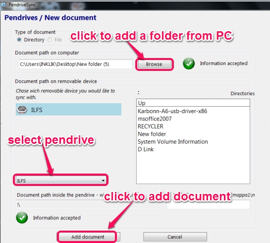 PendriveSync- add a document