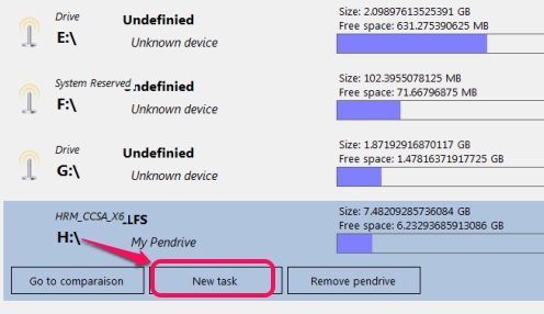 PendriveSync- create a new task