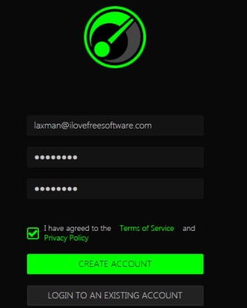 Razer Game Booster- create an account