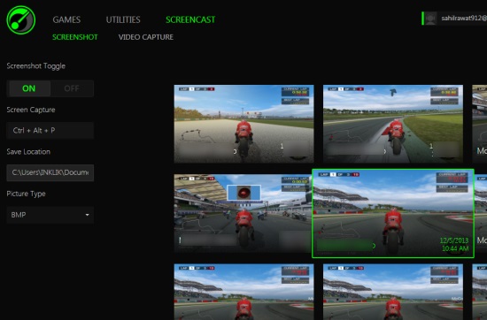 Razer Game Booster- screenshot and video capture