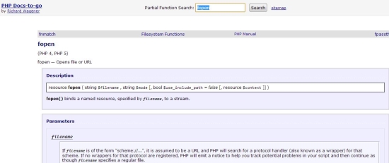 Free PHP documentation - PHP docs-to-go - Search for functions