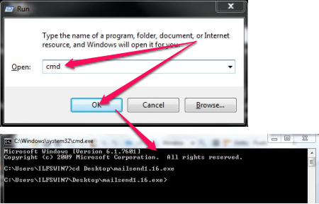 Send Email From Command Line - MailSend - Opening Command Prompt
