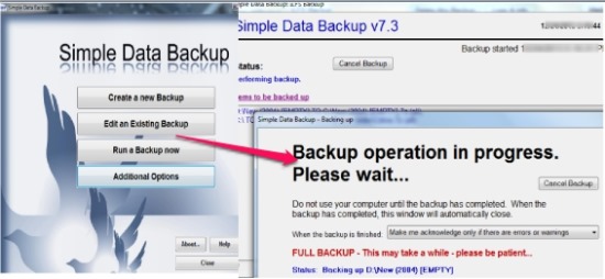 Simple Data Backup- backup files on scheduled time