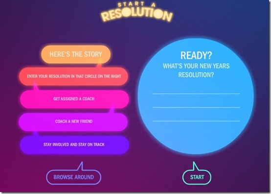 Start a Resolution-maintain new year resolutions-home page