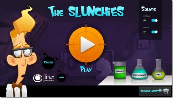 The Slunchies - main screen