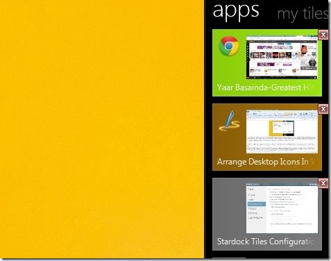 Tiles-arrange desktop icons-appications page
