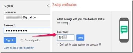 Two Step Authentication in Gmail