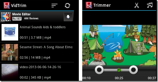 VidTrim Interface