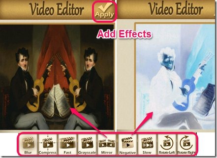 Video editor effects.