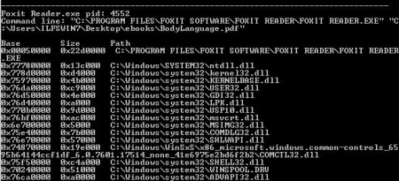 View Windows DLL files - ListDlls - Filtering with Process ID