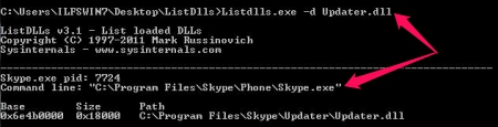 View Windows DLL files - ListDlls - Searching for DLLs