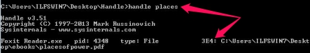 View Windows File Handles - Handle - Search with file's name
