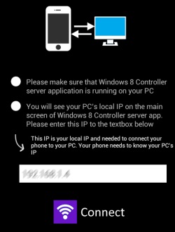 Windows 8 Controller - manual connection