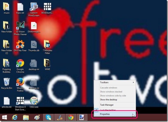 Windows 8 tutorial - taskbar properties