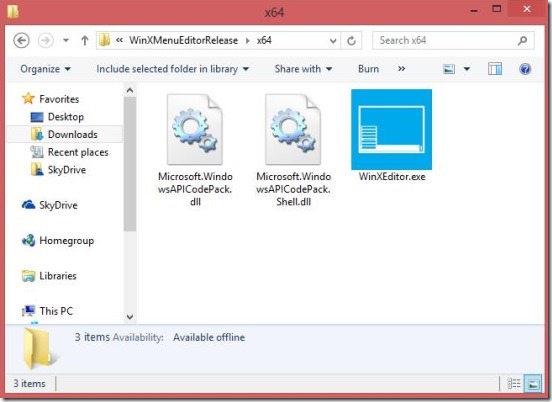 Winsows 8 tutorial - Win X Menu Editor exe file