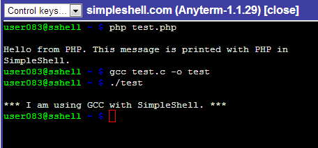 Free online linux shell - SimpleShell - Programming with SimpleShell
