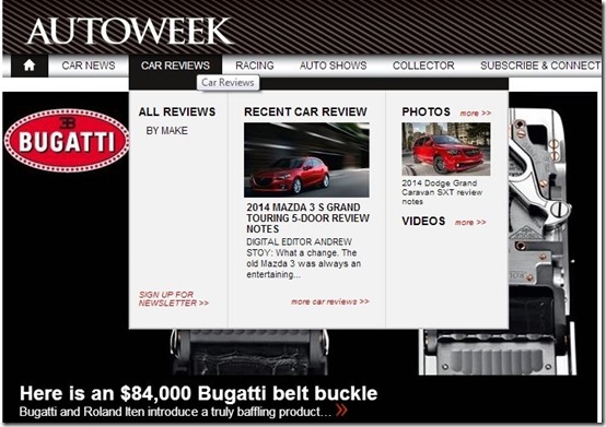 Autoweek-car websites-home page