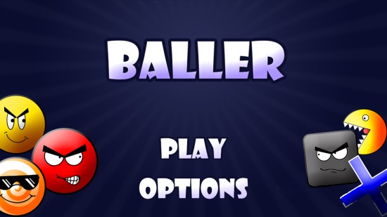 Baller- Main menu screen
