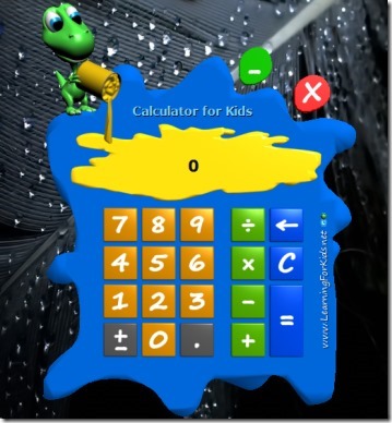 Calculator for Kids-kids calculator-interface