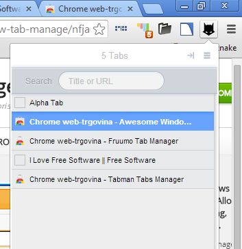 Chrome tab manager extensions tabman