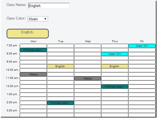 Class Schedule Maker