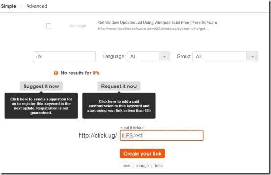 Clickug - web service to shorten URL