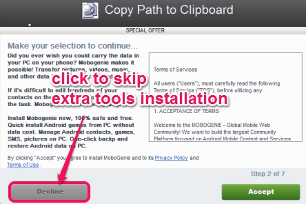 Copy Path to Clipboard- skip third party tools
