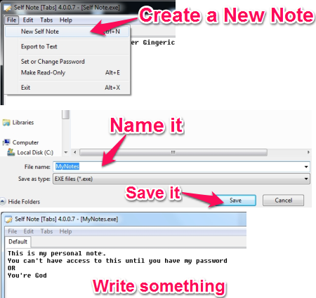 Create Encrypted Notes - Self Note - Create Encrypted Notes