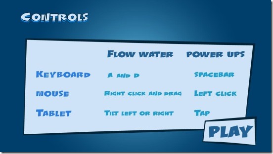 Fall O Water - controls