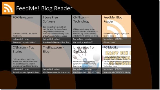 FeedMe! Blog Reader - feeds sources