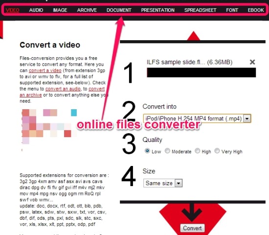 Files-conversion- online files converter