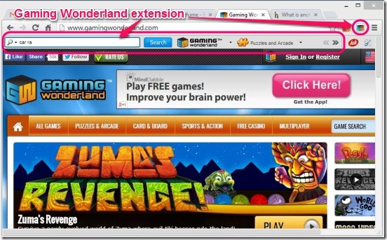 GamingWonderland - extension