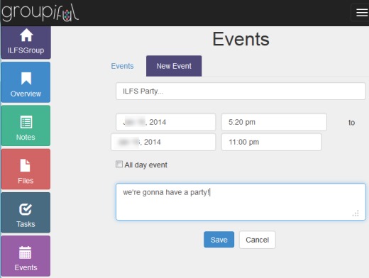 Groupiful- create events